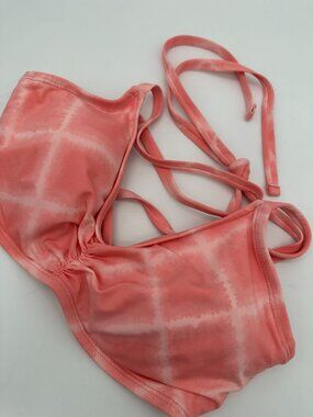 NWOT Carve Designs Womens Camari Criss-Cross Tie-Back Bikini Top, Size 34C, Rose